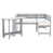 Ash Gray Frame/White Cushion