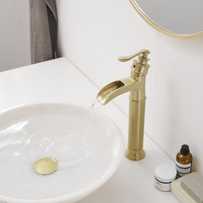 Robinet de lavabo de salle de bain monocorps et or monocommande SoftStream