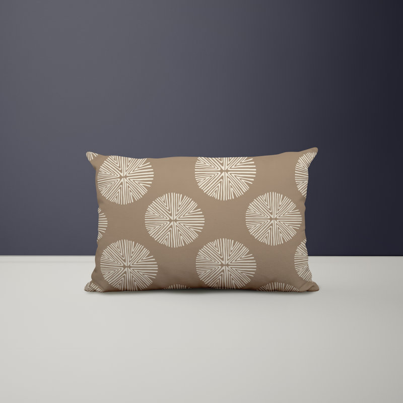 Housse et insert de coussin rectangulaire en polyester pour l'intérieur et l'extérieur, Beige