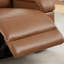 Fauteuil inclinable électrique Zero zero clearence recliner  avec appui-tête réglable à deux moteurs, similicuir résistant aux égratignures, recharge USB, brun-735082944