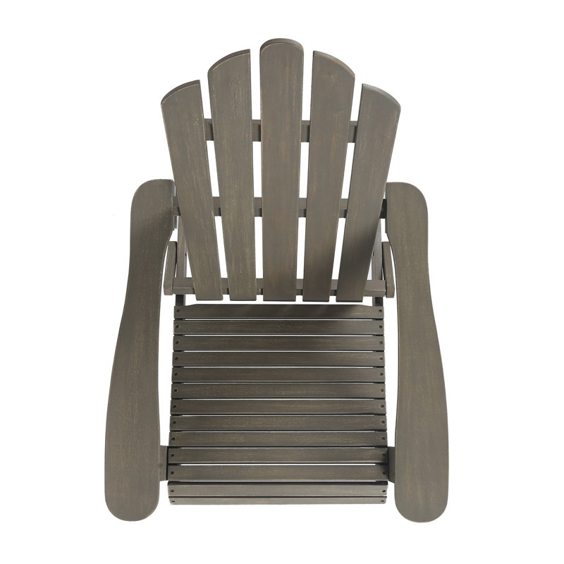 Chaise Adirondack pliable Hollywood en bois gris