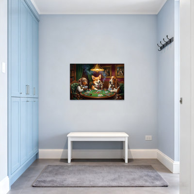 Animals Dogs Playing Poker In Elegant Room