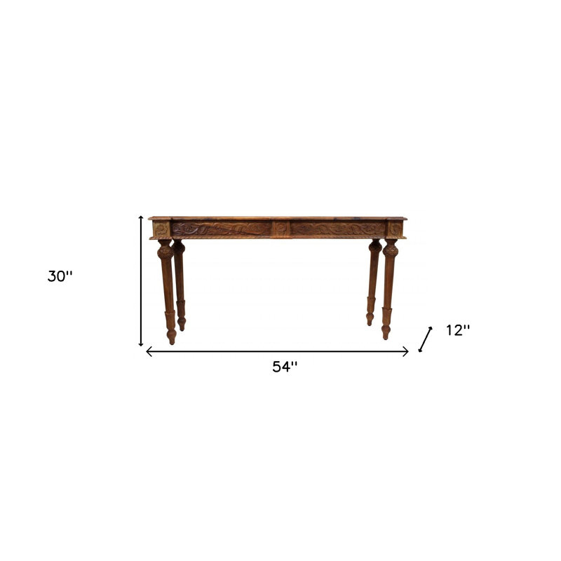 HomeRoots 54'' Solid Wood Console Table