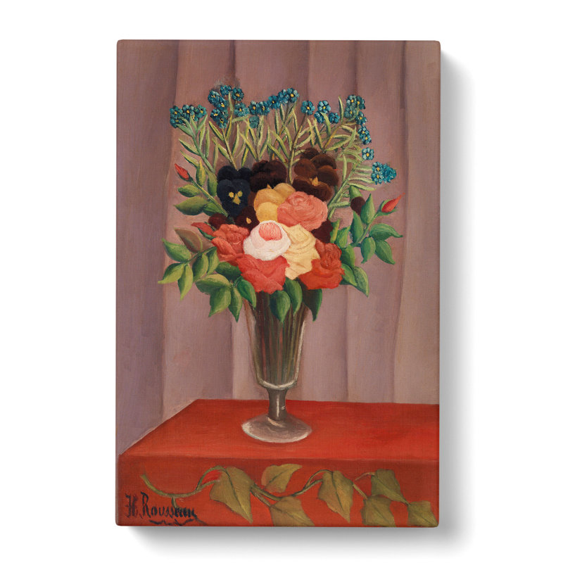 Bouquet of Flowers Vol.1 by Henri Rousseau - Wrapped Canvas, 76cm H x 50cm W x 3cm D