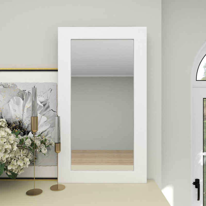 Miroir mural, 42 po x 24 po, Blanc