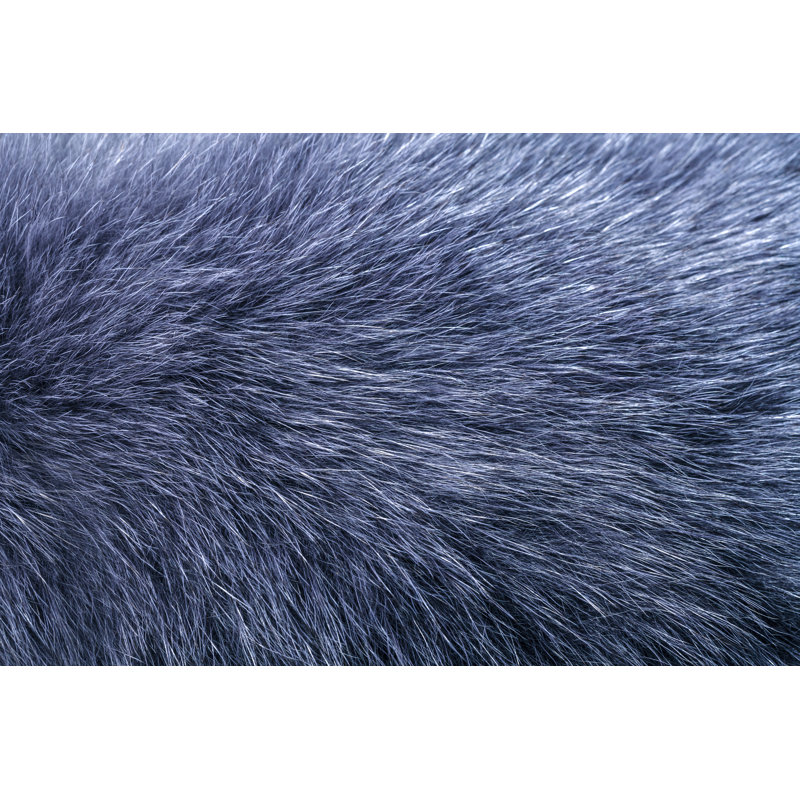 Fluffy Gray Fur Texture by AniTophoto - Wrapped Canvas Print, 61cm H x 91cm W