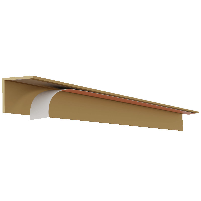7/8 po Designer Dripedge®, H 0,875 po x l 20,5 po, Laiton satiné
