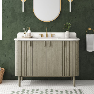Blakely 48" Free Standing Single Bathroom Vanity with Quartz Top