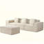Canapé modulaire convertible avec repose-pieds et coussins, canapé modulaire en forme de L pour le salon-1060662093