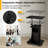 Adjustable Mobile Standing Desk Cart With Tilt Desktop And Cabinet