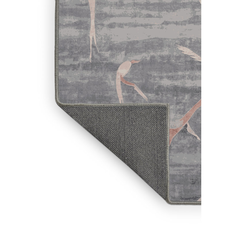 Tapis gris soyeux et moelleux, Rectangle 7 pi x 10 pi