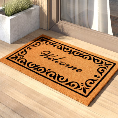 Tapis de porte d'extérieur antidérapant Alexarae