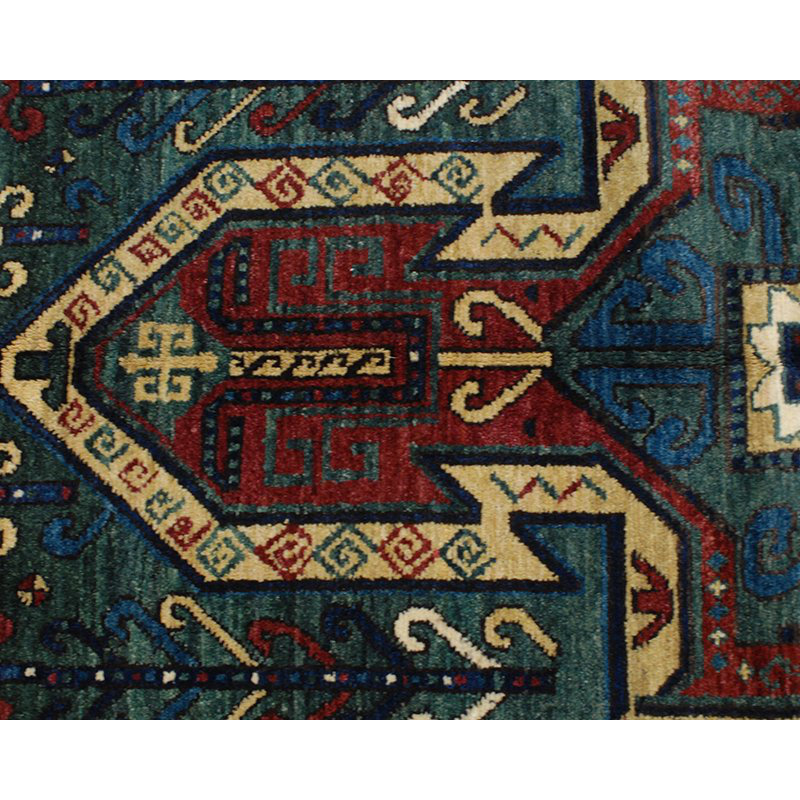 Sevan Wool Southwestern Area Rug in Beige/Green