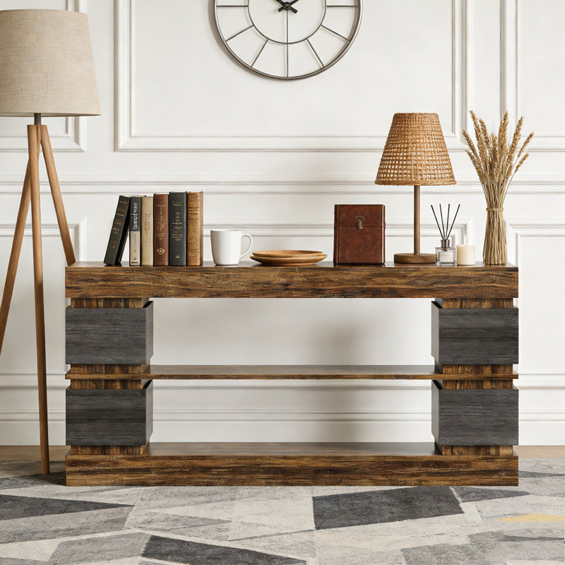 3-Tier Farmhouse Console Table Hallway Sofa Table