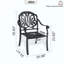 Chaise de patio en fonte d'aluminium 4 pièces avec structure et coussins-881716317