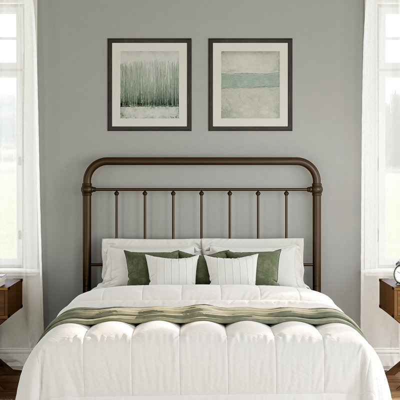 Shumacker Steel Slat Headboard, Full/Queen, Dark Bronze
