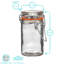 Argon Tableware - Glass Storage Jars with Heart Labels - 70ml - Set of 6