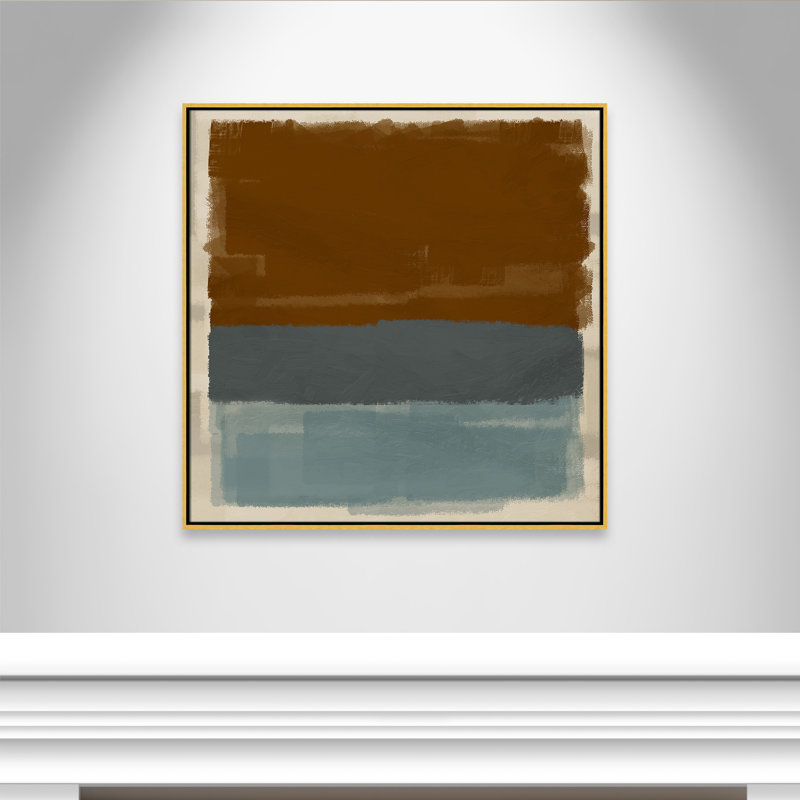 «Turbulent Honesty Square Version Print» par Marcus Prime, H 37,5 po x l 37,5 po, Doré
