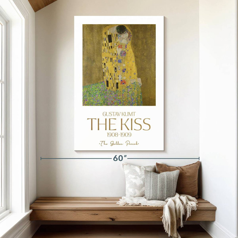 Affiche d'exposition The Kiss Klimt, H 51 po x l 34 po