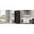 Storage Cabinet With Two Doors For Bathroom, Office, Adjustable Shelf, MDF Board, Black-1763047132