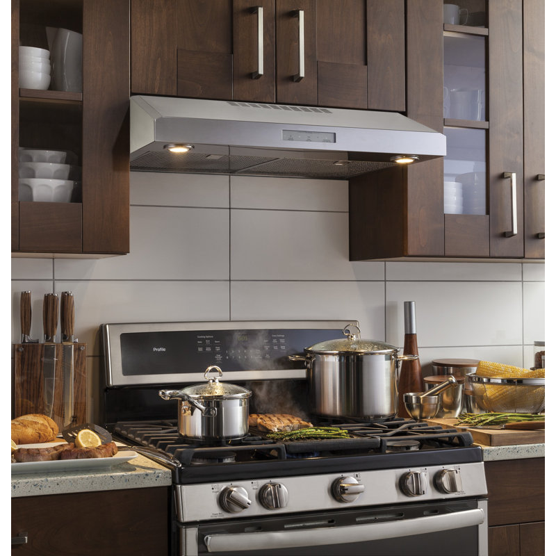 30" 390 CFM Convertible Under Cabinet Range Hood with Night Light, 30", Stainless Steel