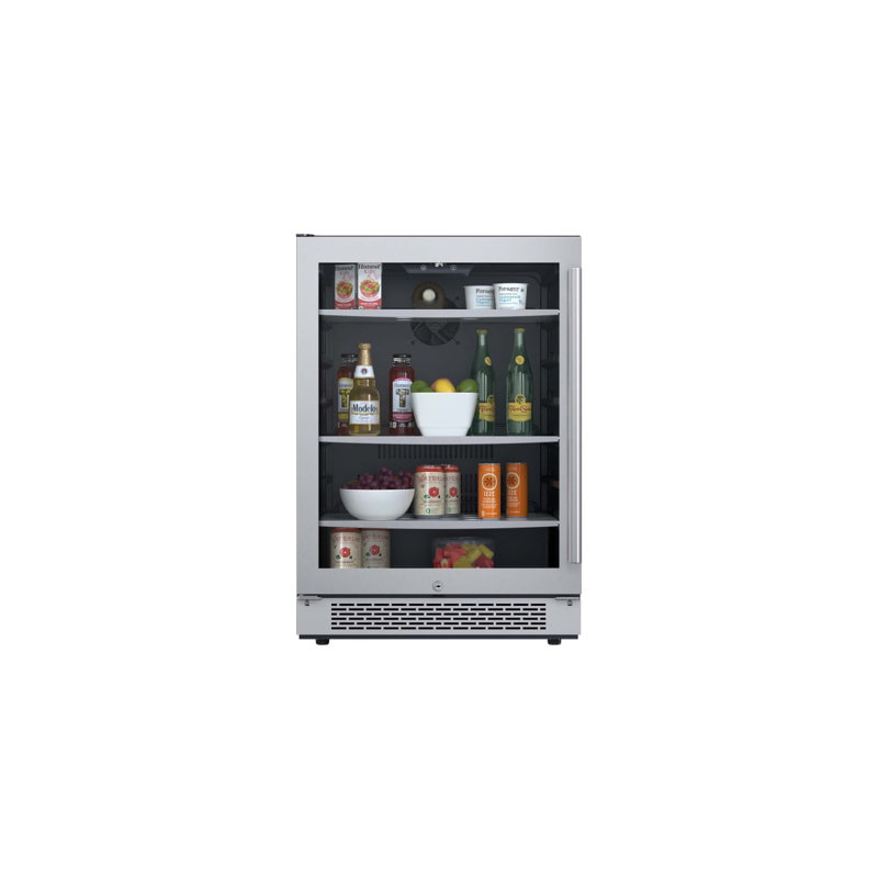 Avallon 23.8125'' W Convertible 140 Cans (12 oz.) Beverage Cooler with Glass Door, Left