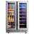 Simzlife 23.5'' W 21 Bottles and 88 Cans 4.65 Cu Ft (Dual Zone) Wine and Beverage Refrigerator - Freestanding/Built-In/Under Counter Cooler with Tempered Glass Door & Reversible Handle-123245394