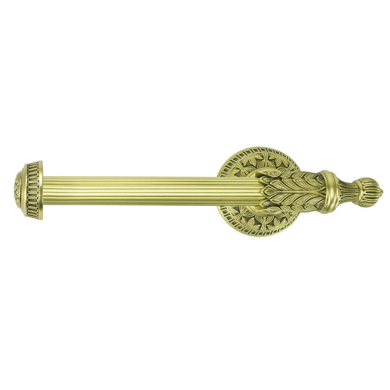 HAMPTON TISSUE BAR LEFT; MATTE BLACK FINISH, Antique Brass