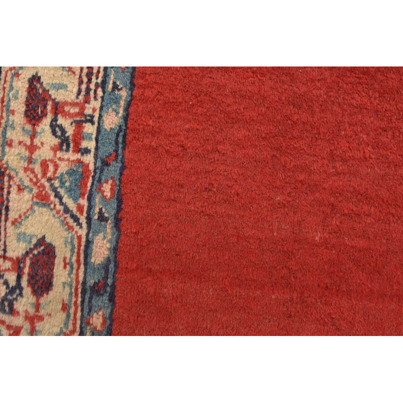 Tapis de couloir rouge en laine des années 1970 de 2 pi 6 po x 13 pi 1 po Moscaritolo
