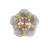 25.75" Golden Gray Metal Round Wall Clocks
