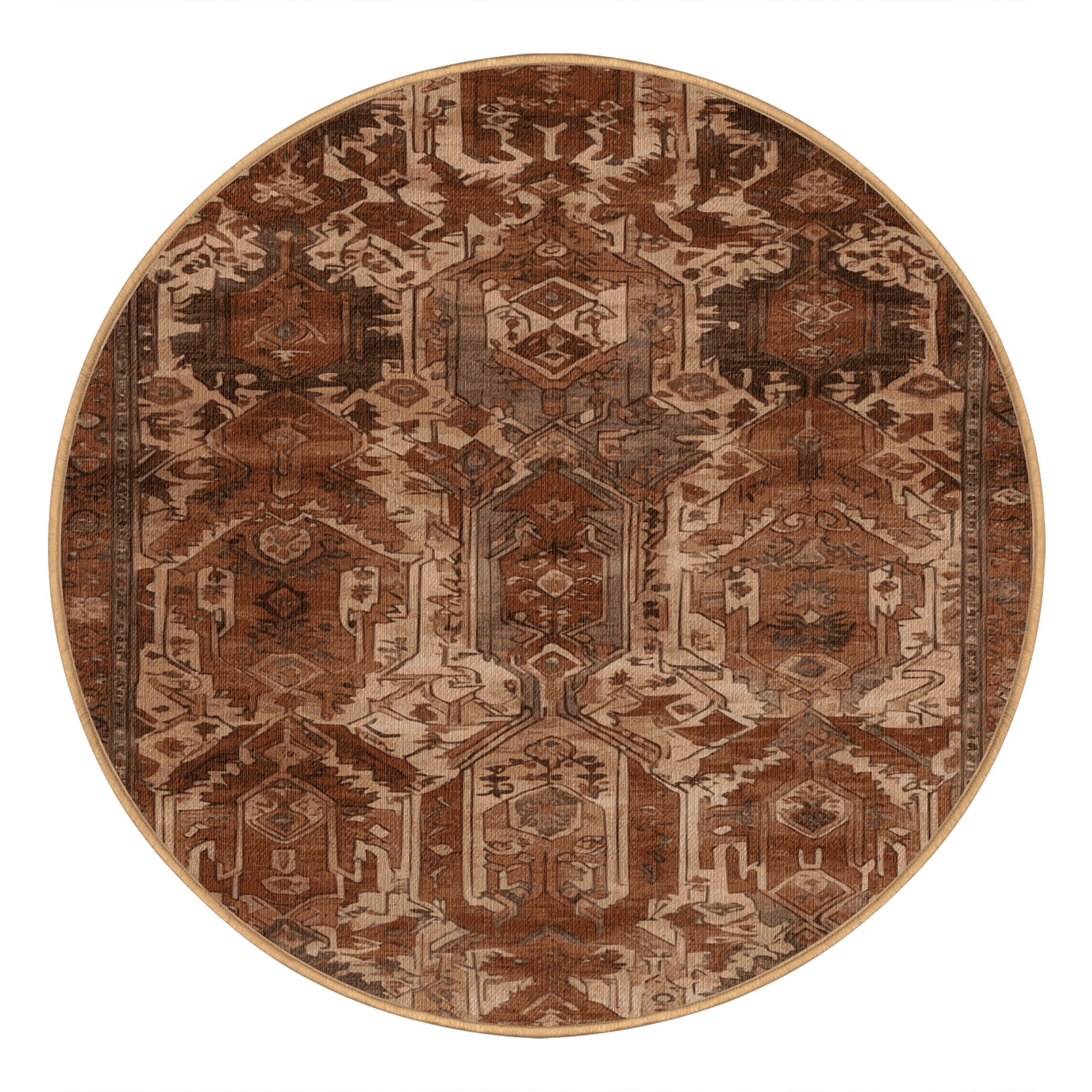 Bloomsbury Market Machine Washable Persian Brown Area Rug - Wayfair Canada