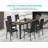 7 - Piece Glass Top Dining Set, Dining Table with 6 Faux Leather Chairs-1546589143-1546589136