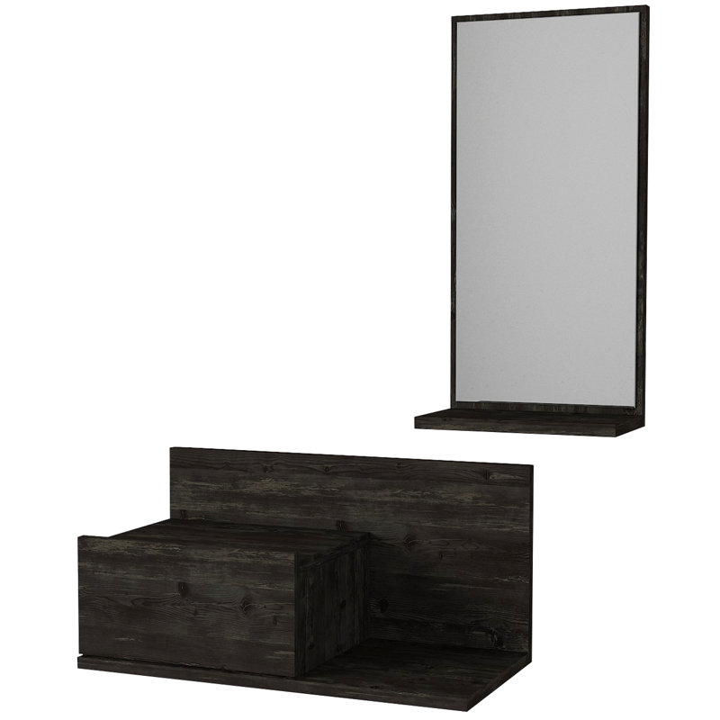 60cm Console Table, Dark Grey
