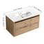 Meuble-lavabo mural de 36 po avec meuble-lavabo en gel avec espace intérieur spacieux et conception moderne