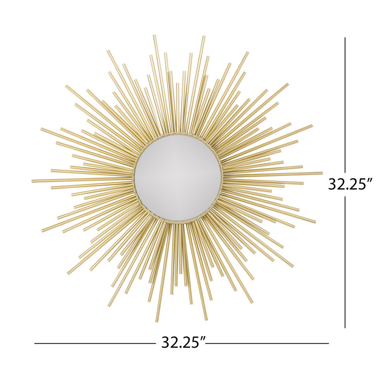 Wallner Metal Sunburst Wall Mirror