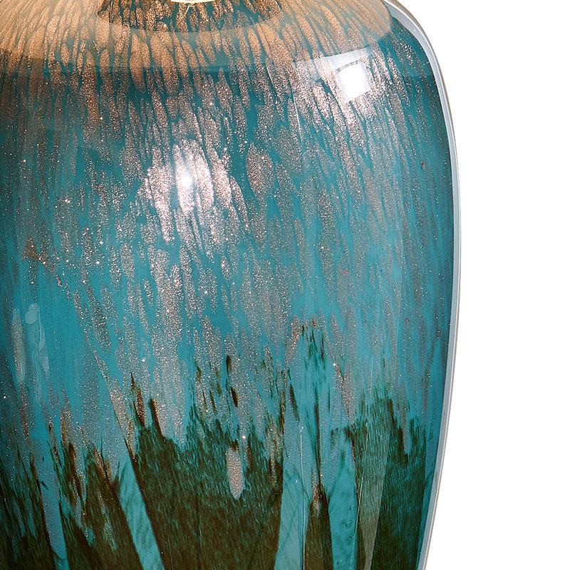 Lampe de table décorative en verre 27,5 po avec base en cristal