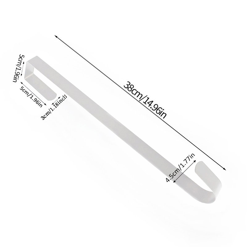 3cm Wreath Hanger, 38cm H x 3cm W, White