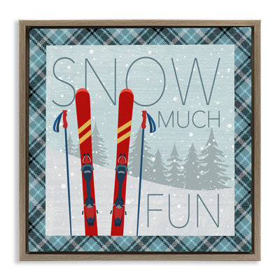 Snow Much Fun with Plaid Canvas Wall Art by PDR, LLC.