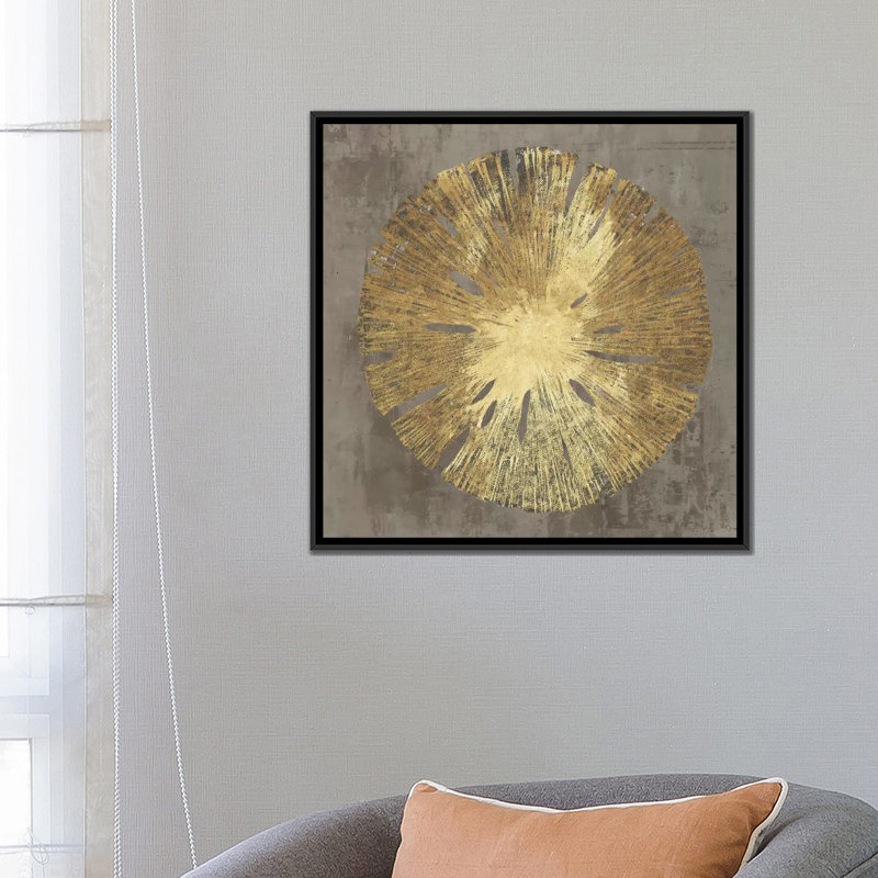 Dollar de sable ii, H 18 po x l 18 po x P 1,5 po, Toile encadrée noire, Pas de tapis