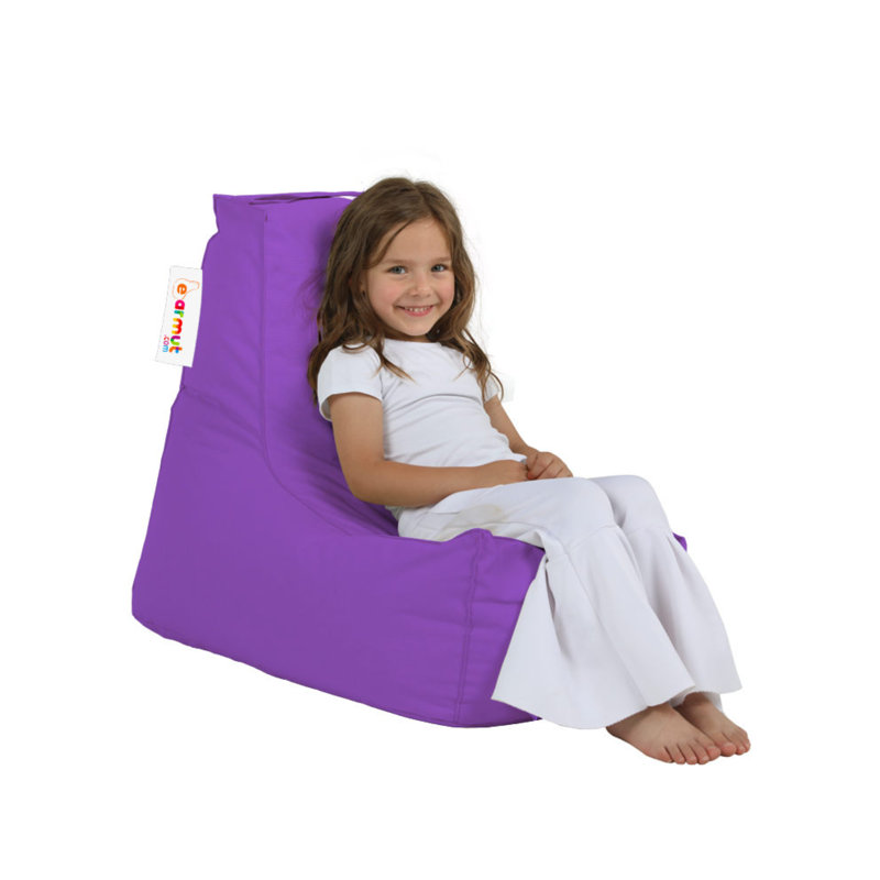 Fauteuil à billes Premium de couleur mauve unie de 15,7 po x 25,6 po x 9,8 po Premium | 100% polyester imperméable, rempli de perles de polystyrène recyclées originales | Double fermeture à glissière dissimulée, capacité maximale: 440 lb, parfaite pour le plaisir en plein air et la détente