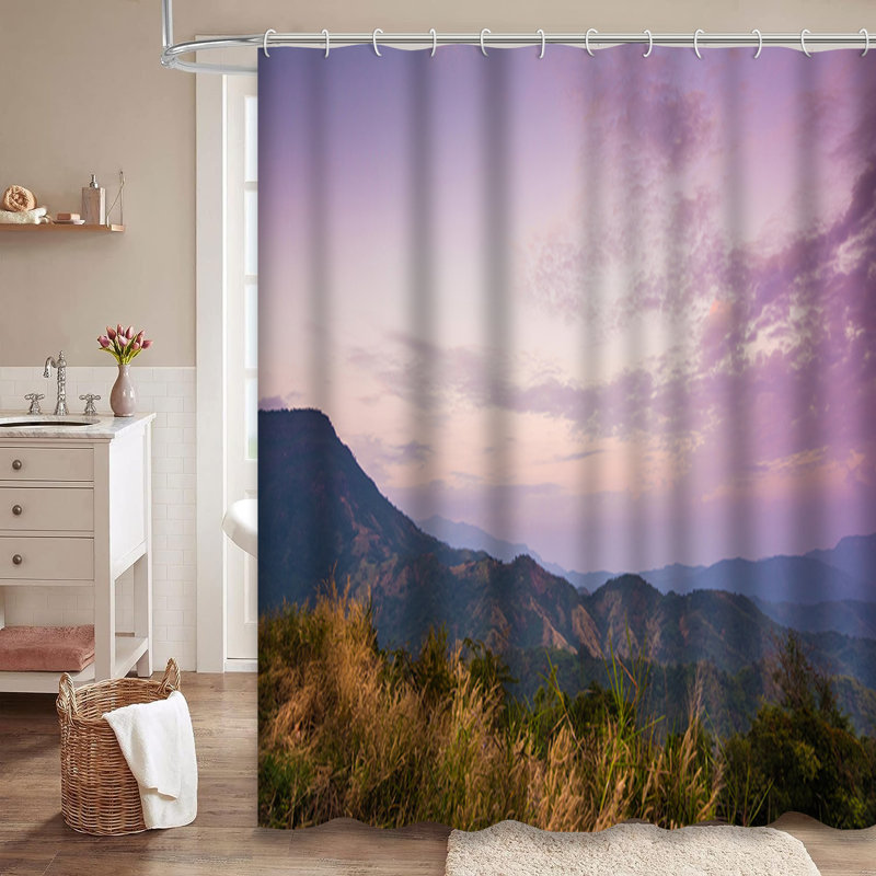 Magnifique rideau de douche avec 12 crochets, L 72 po x l 72 po
