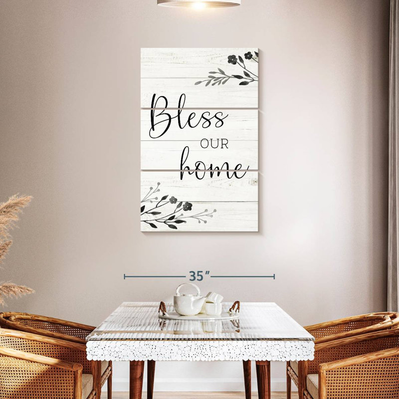 Plaque murale Kema Bless Our Home, H 45 po x l 28 po