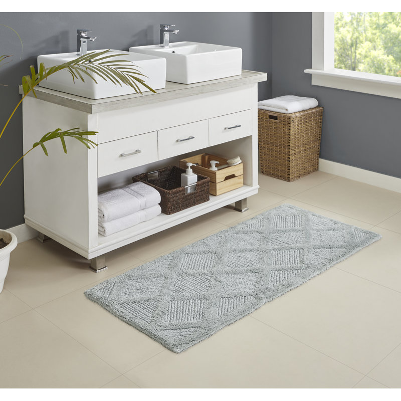 Gerlinda Cotton Blend Bath Rug, Soft Spa