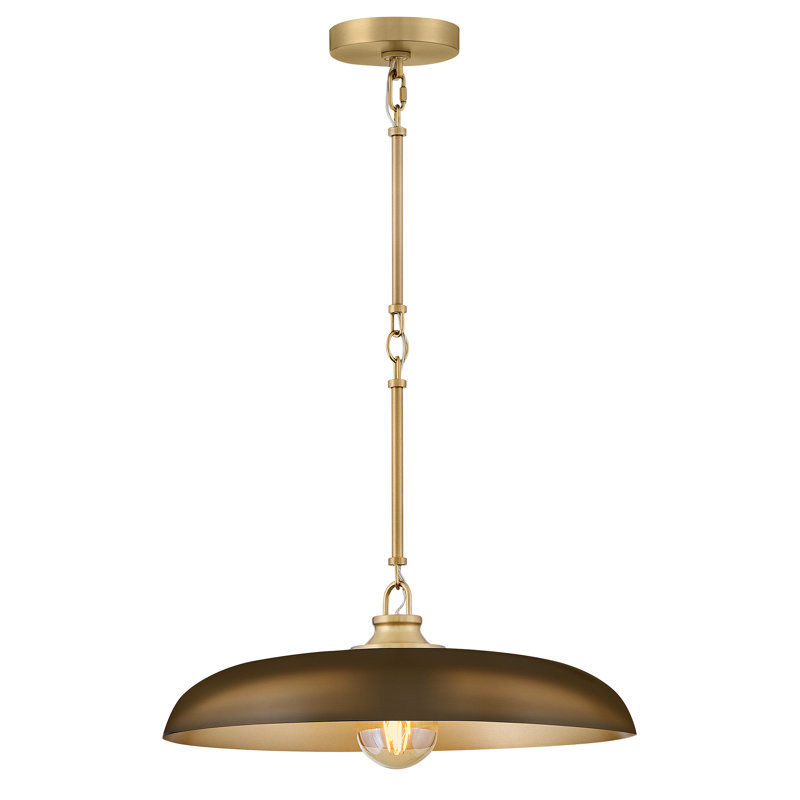 Lustre Hinkley Sadie 18 po en forme de soucoupe, Bronze Héritage