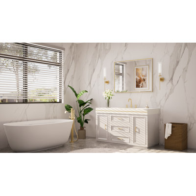 Areiona Beveled Bathroom Accent Vanity Mirror