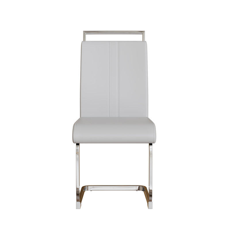 Chaises de salle à manger modernes, chaise d'appoint rembourrée à haut dossier en similicuir, chaise de bureau, chaises de salle de conférence
