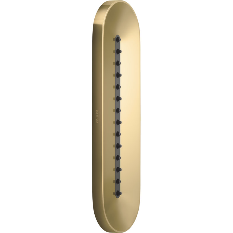 Statement™ Oblong Vichy 2.5 Gpm Body Spray, Vibrant Brushed Moderne Brass