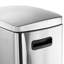 Poubelle 10,6 gallons à double compartiment en acier inoxydable avec couvercle à fermeture en douceur, poubelle de cuisine à recyclage divisé