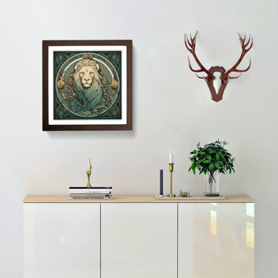 Lion Art Nouveau No.2 - Framed Print