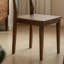 Chaise en bois massif noyer noir moderne
